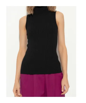 Turtleneck Knitted Vest