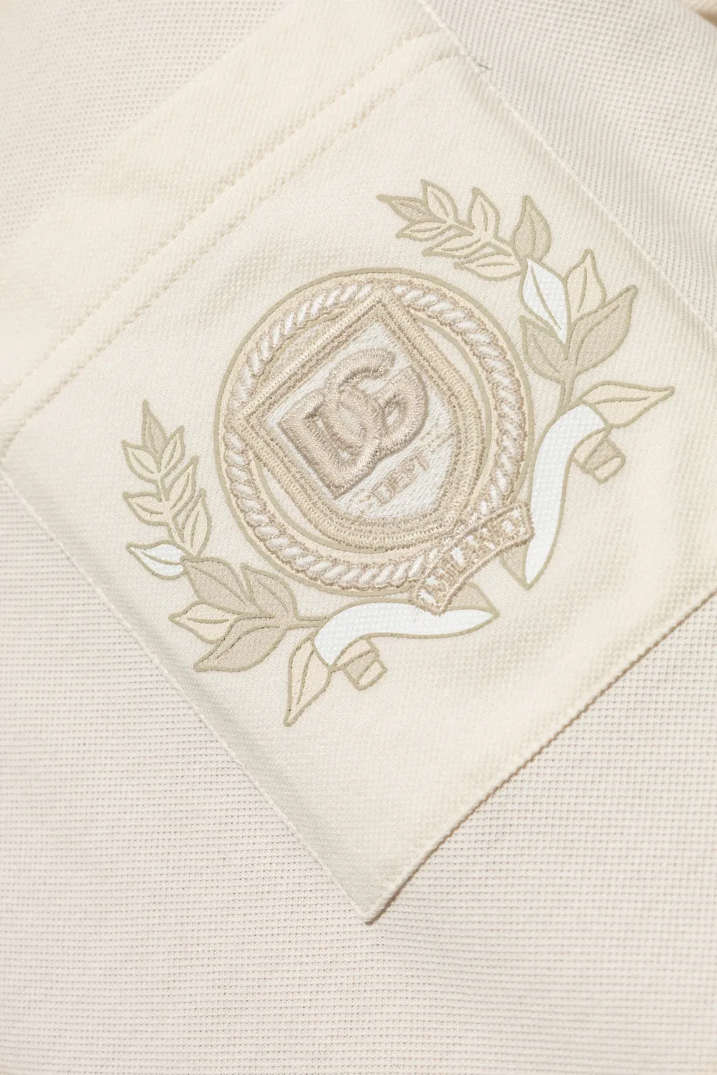 Dg Logo Embroidered Short-Sleeved Polo Shirt