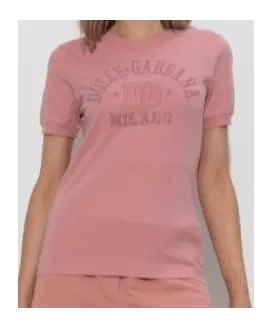 Dg Logo Embroidered Crewneck T-Shirt
