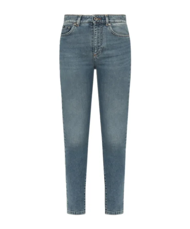 Logo Plaque Skinny Jeans