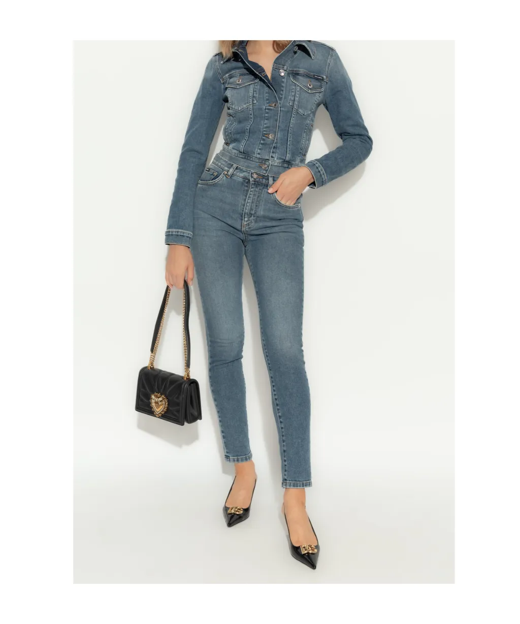 Logo Plaque Skinny Jeans