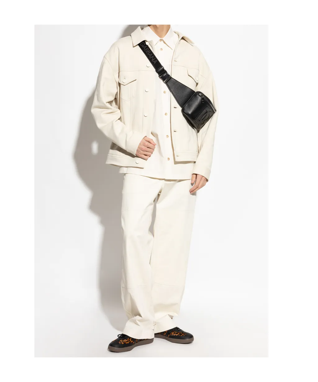 Logo Plaque Shirt Jacket