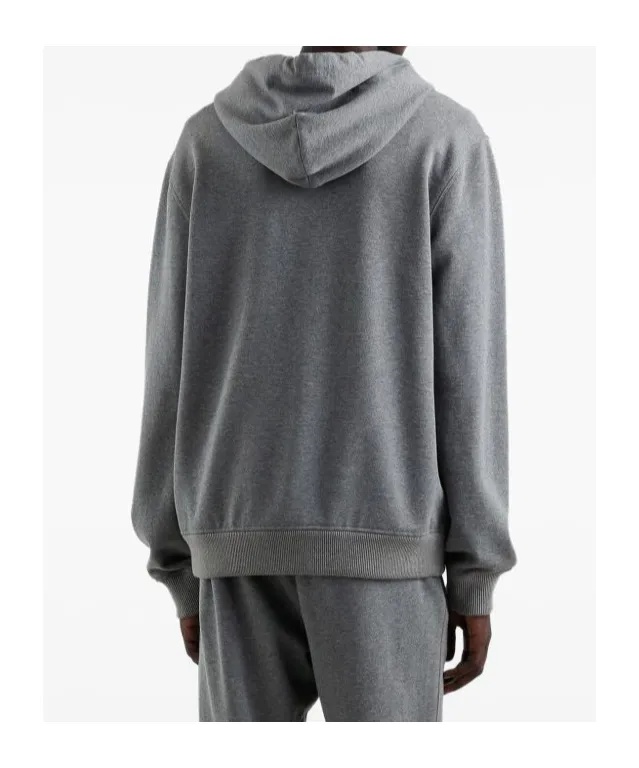 Logo Plaque Drawstring Hoodie