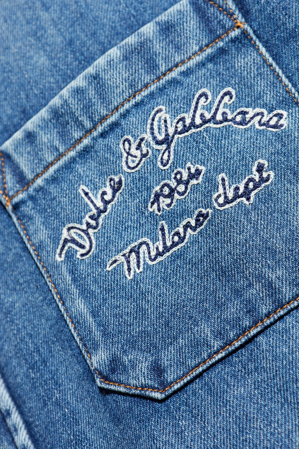Logo Embroidered Denim Shorts