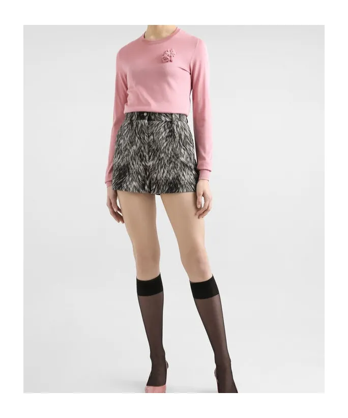 Floral-Appliqué Top