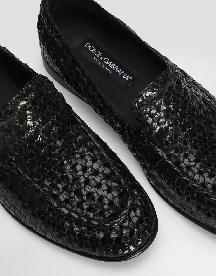 Round Toe Woven Slippers