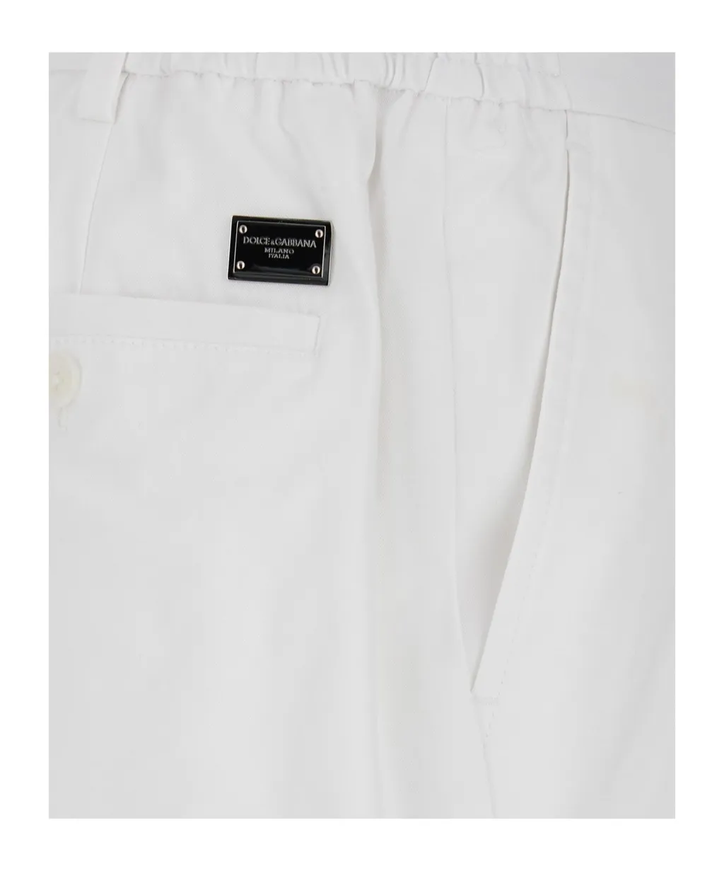 Logo Tag Pleated Trousers