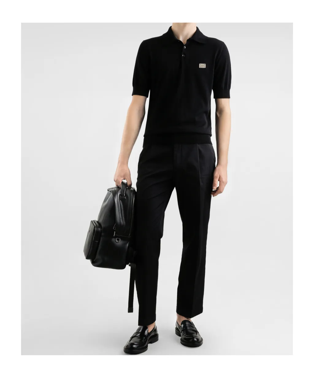 Logo Tag Pleated Trousers