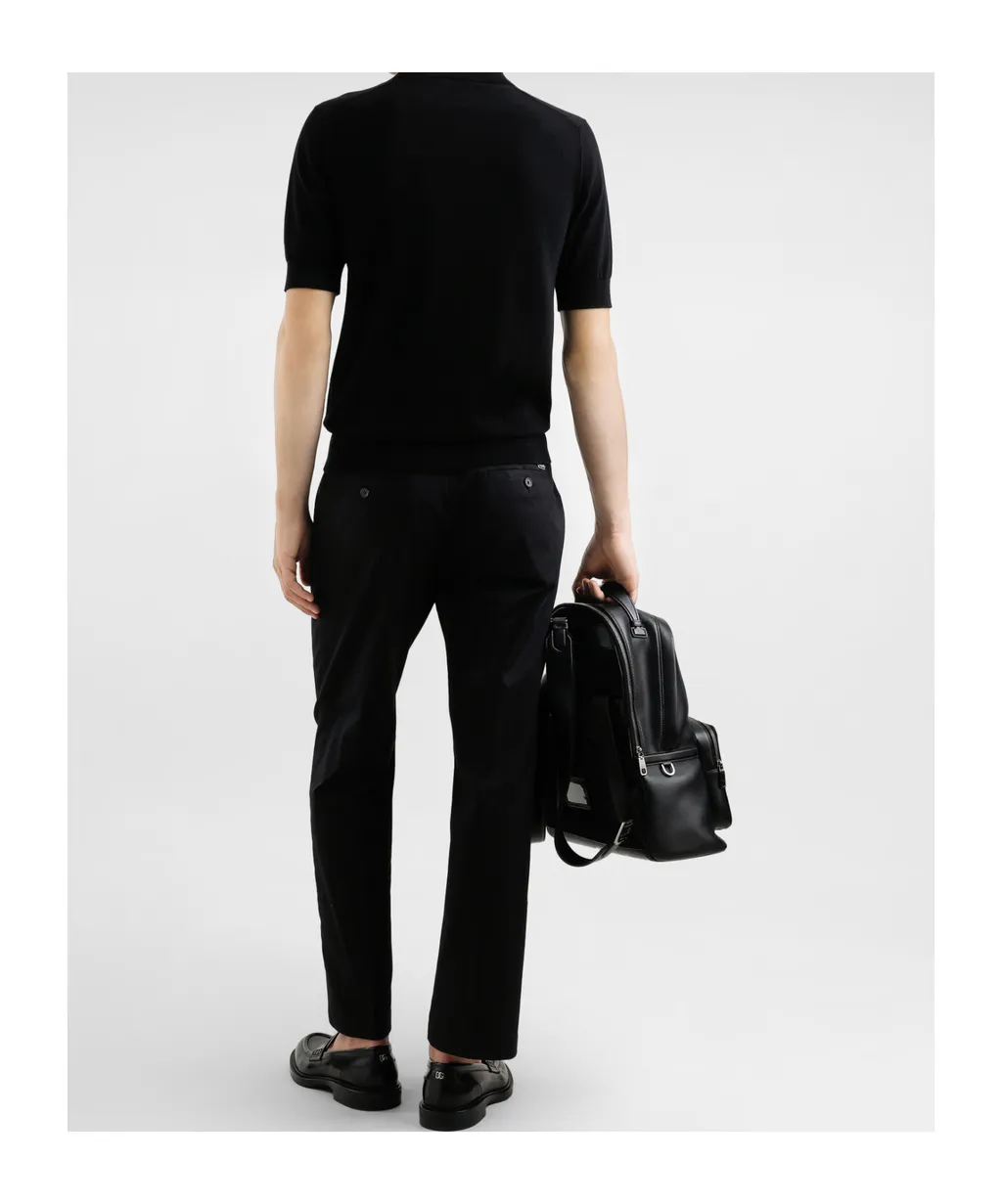Logo Tag Pleated Trousers