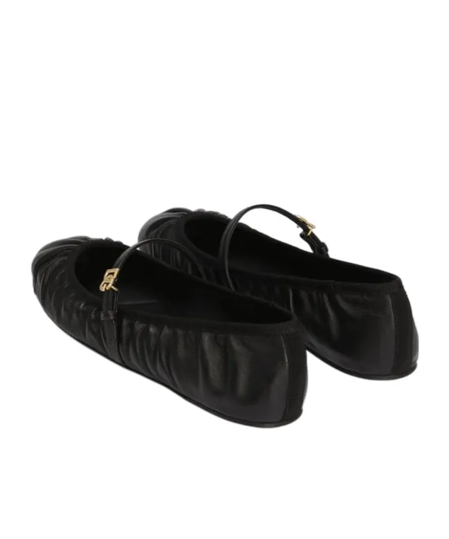 Dg Logo Plaque Ballet Flats