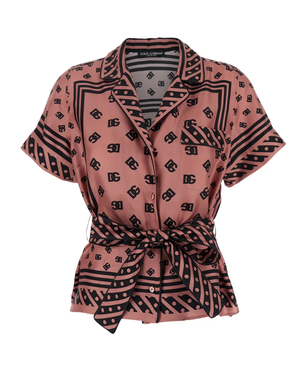 Dg Logo Printed Pajama Shirt