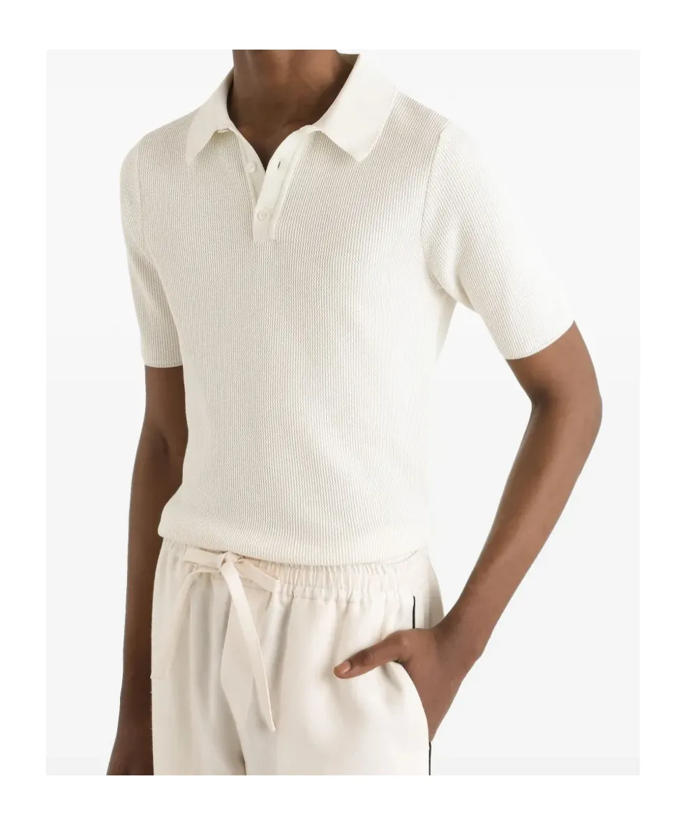 Short-Sleeved Knitted Polo Shirt