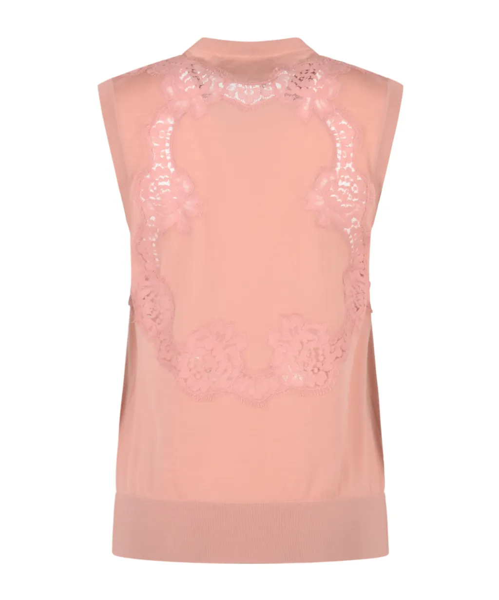 Lace Detailed Knitted Vest