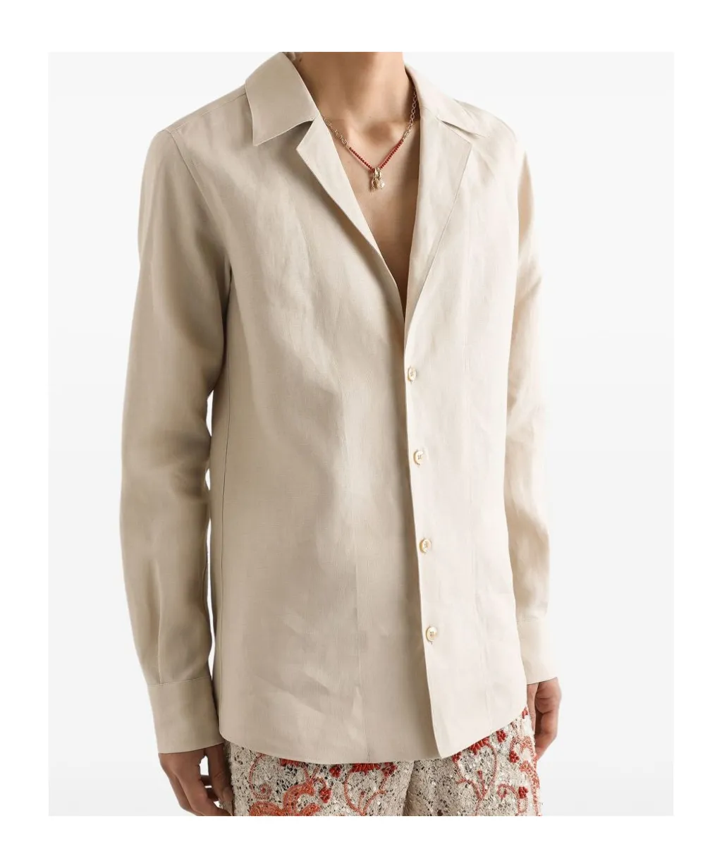 Long-Sleeved V-Neck Shirt