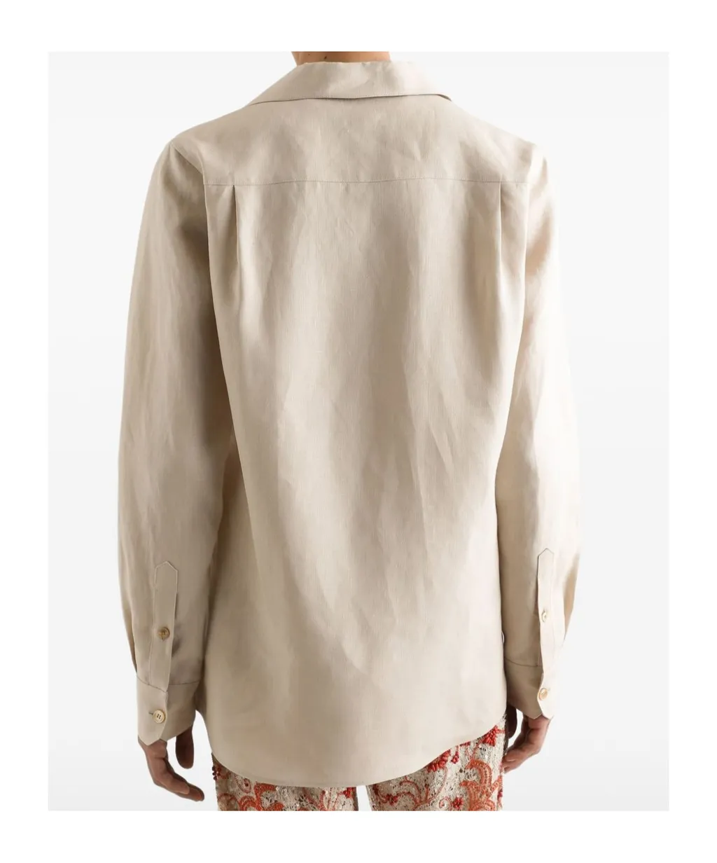 Long-Sleeved V-Neck Shirt