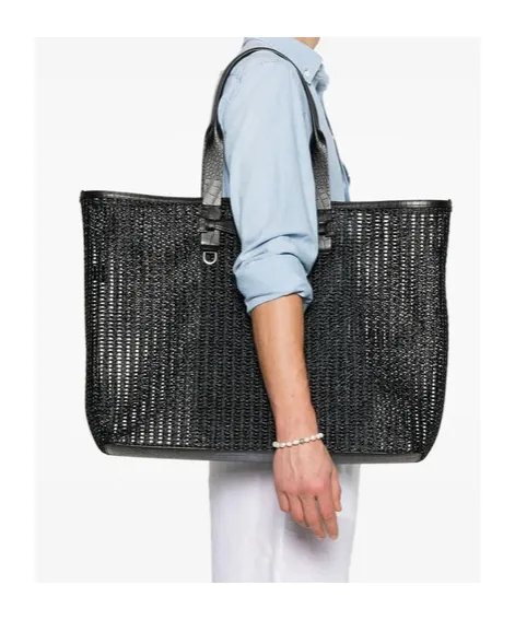 Logo Printed Mesh Shopper Bag