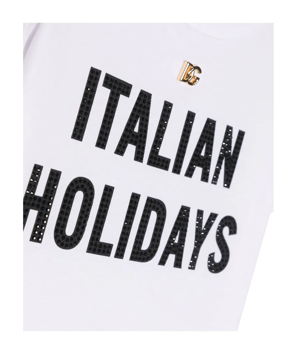 Slogan-Print Cotton T-Shirt