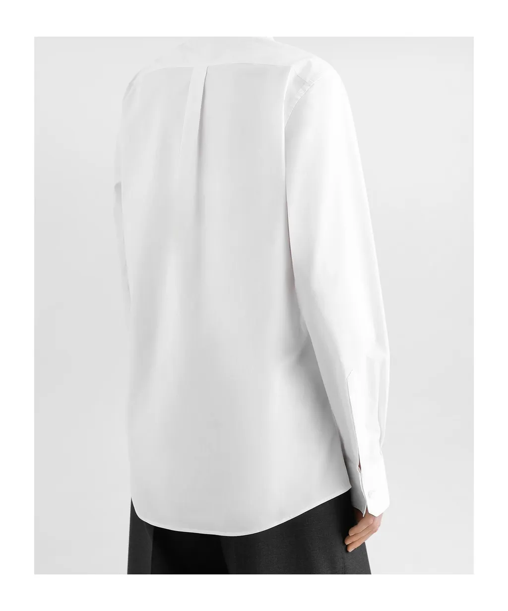 Lace Inlay Poplin Shirt