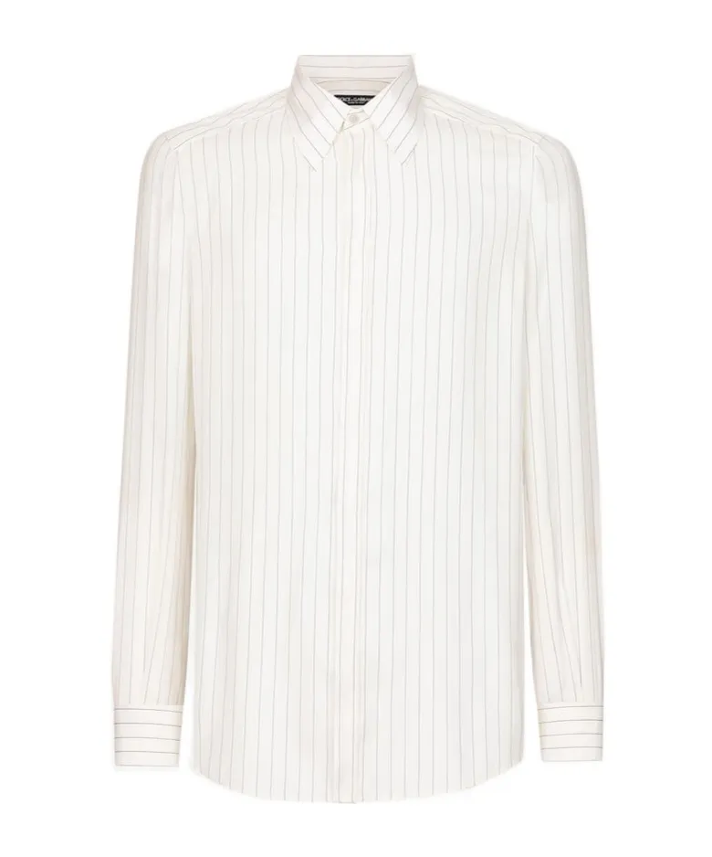 Striped Poplin Martini-Fit Shirt