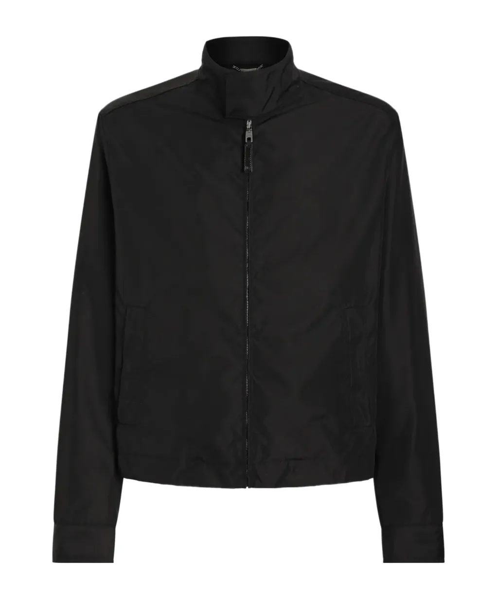 Zipped Long-Sleeved Bomber Jacket
