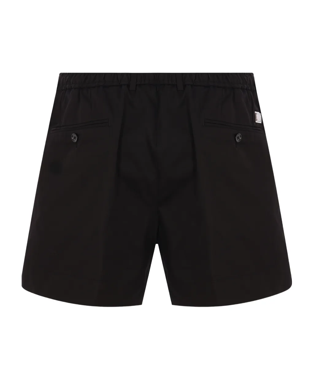 Pleated Gabardine Shorts
