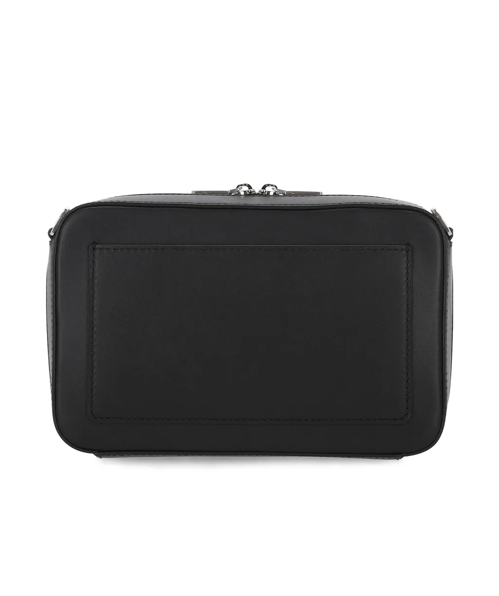 Logo Printed Zipped Messenger Bag