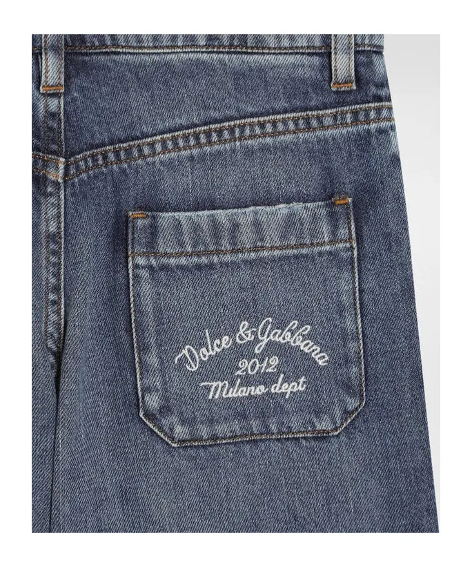 Dolce&Gabbana Logo 5-Pocket Denim Shorts