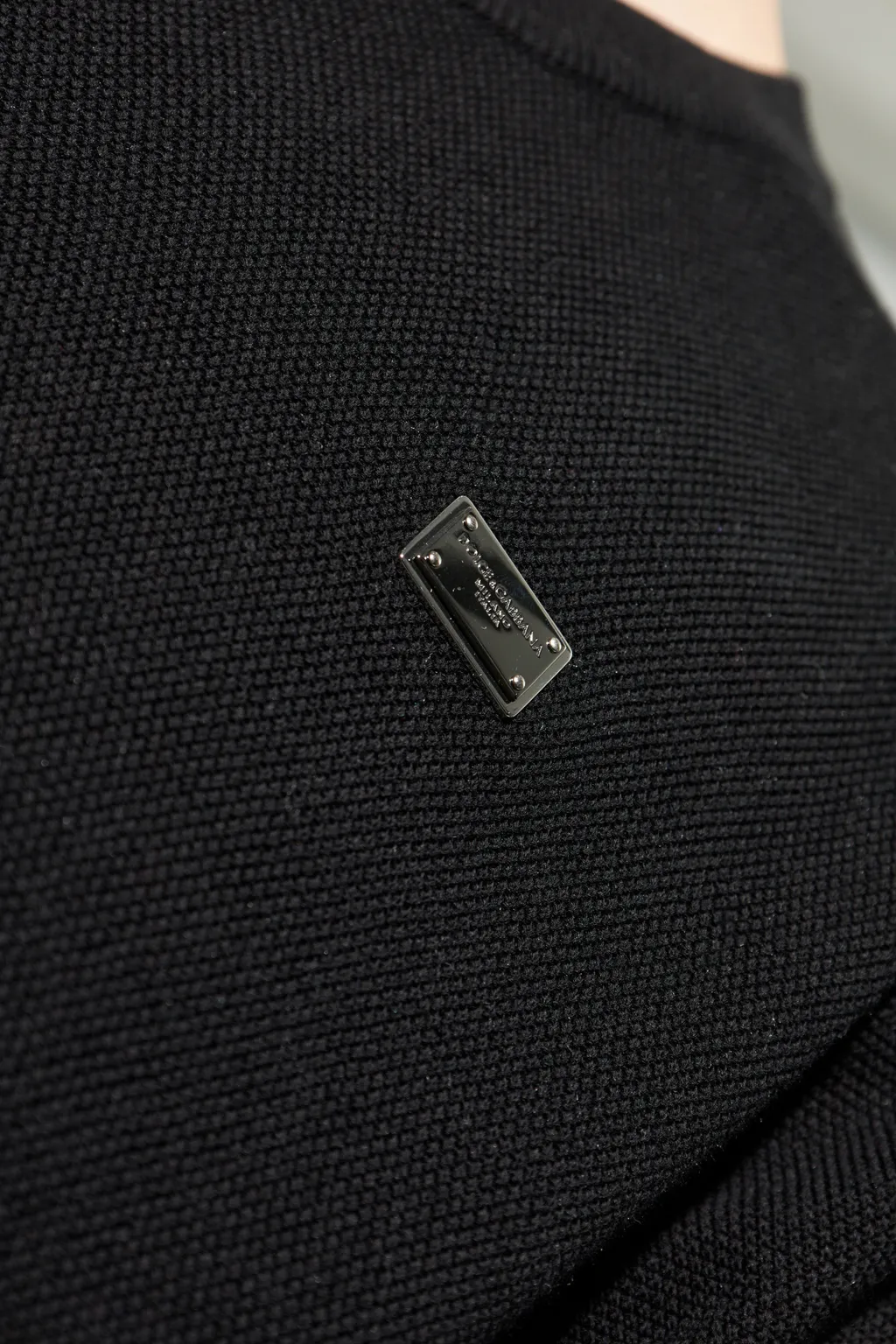 Logo Plaque Knitted T-Shirt