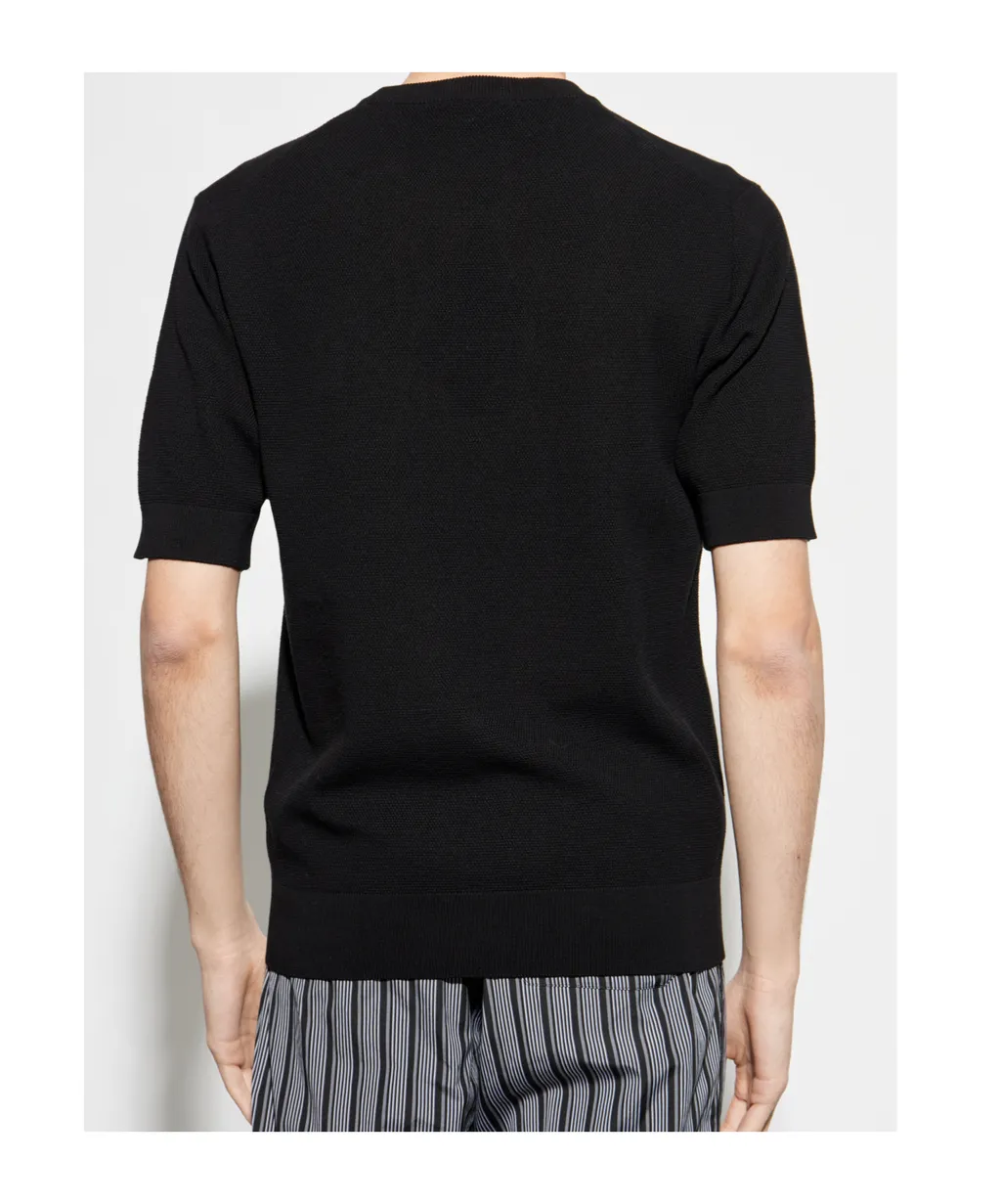 Logo Plaque Knitted T-Shirt