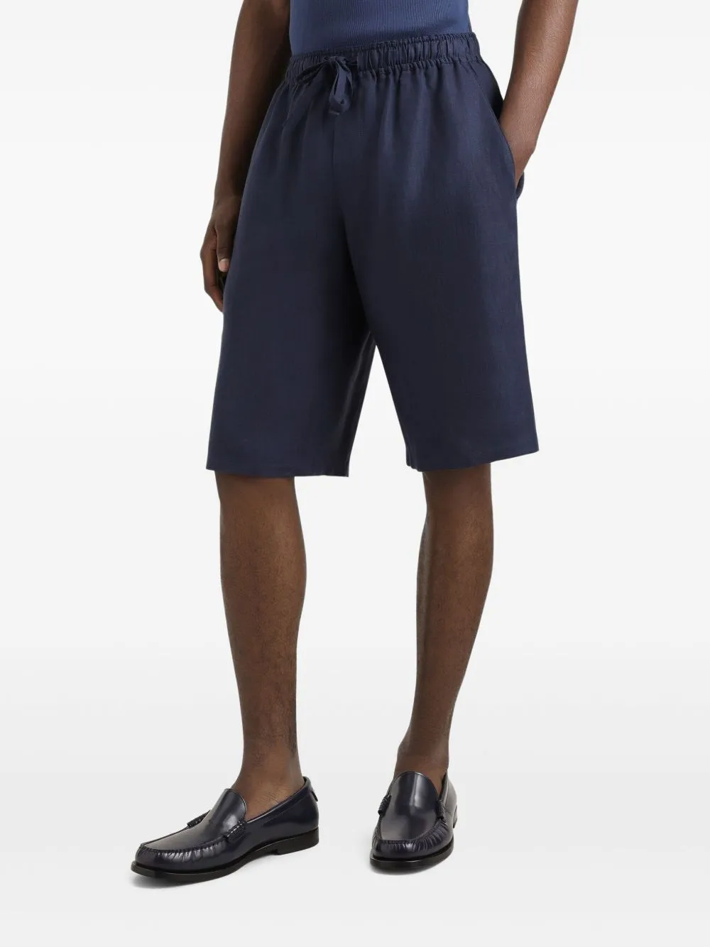 Dg Logo Embroidered Bermuda Shorts