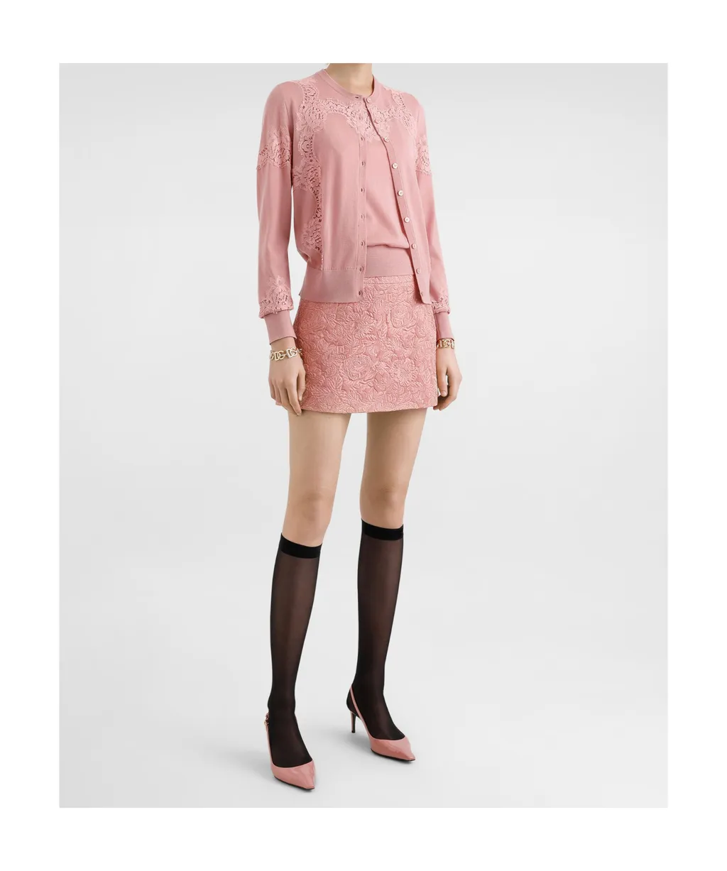 Floral Jacquard Mini Skirt