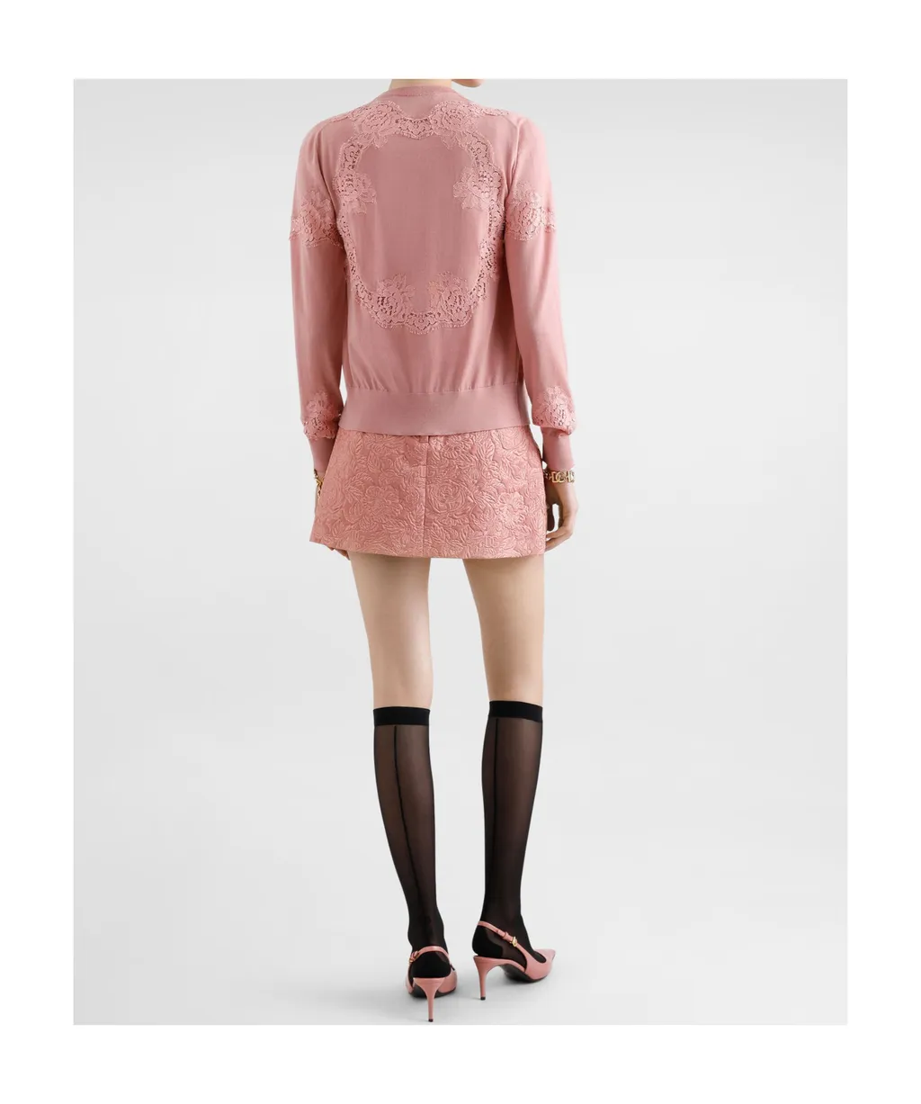 Floral Jacquard Mini Skirt