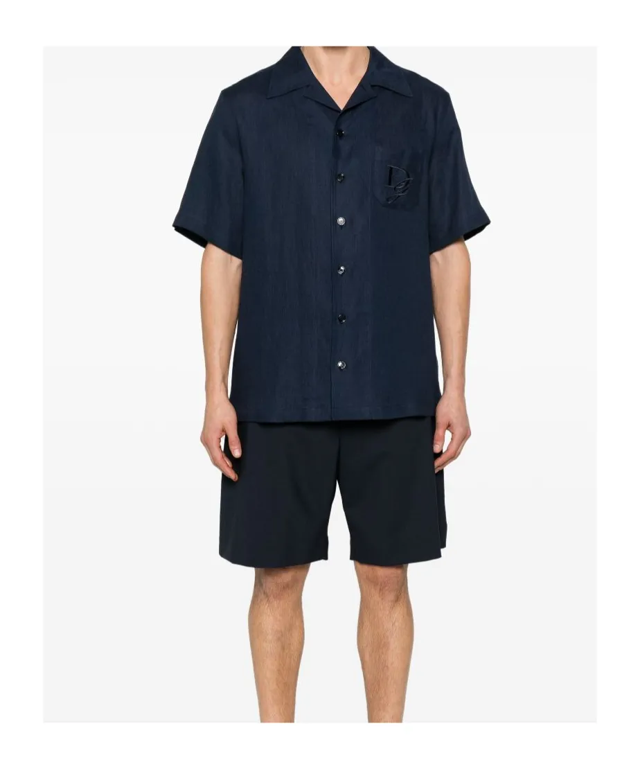 Dg Logo Embroidered Short-Sleeved Shirt