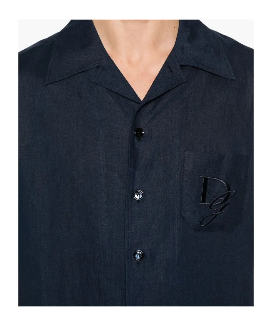 Dg Logo Embroidered Short-Sleeved Shirt