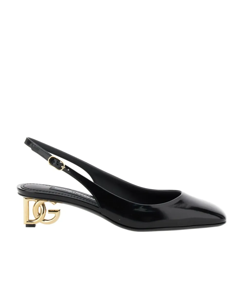 Square Toe Slingback Pumps
