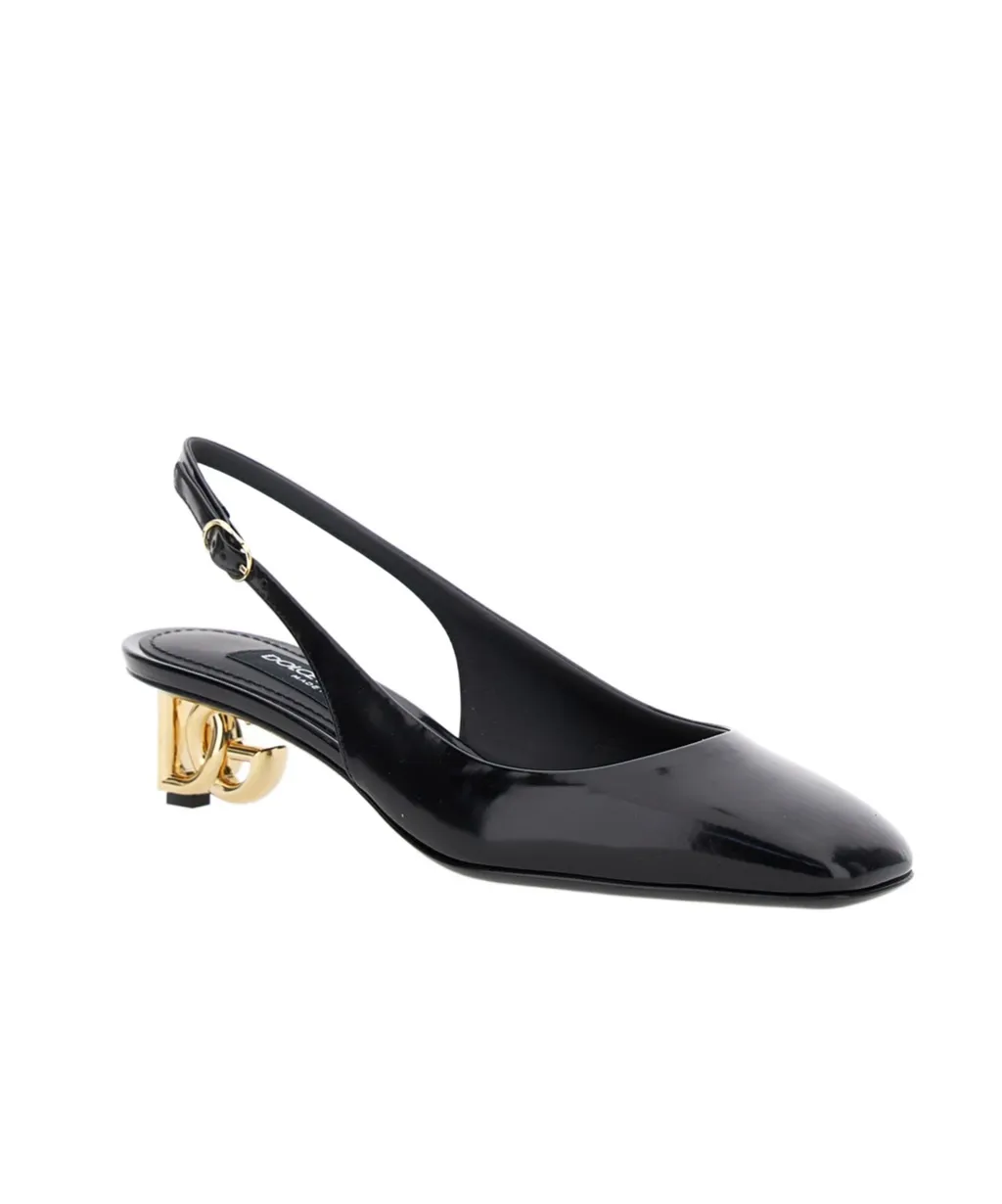 Square Toe Slingback Pumps