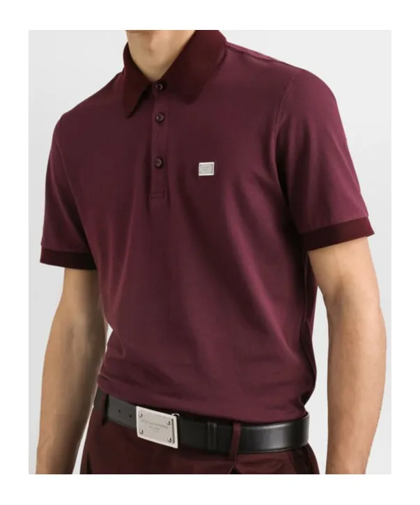 Logo Plaque Short-Sleeved Polo Shirt