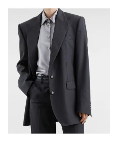 Single-Breasted Straight Hem Blazer