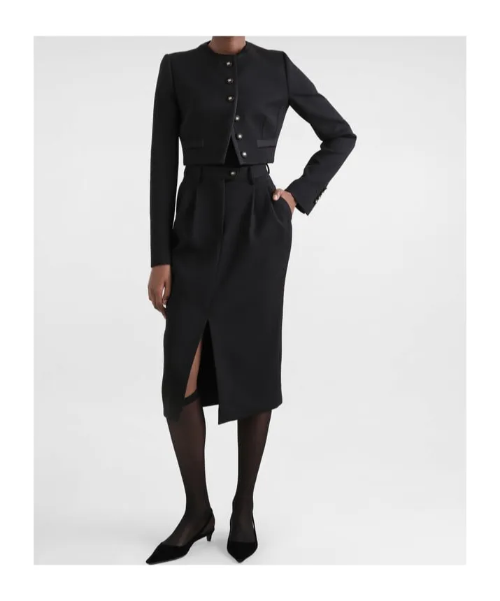 Calf-Length Pencil Skirt
