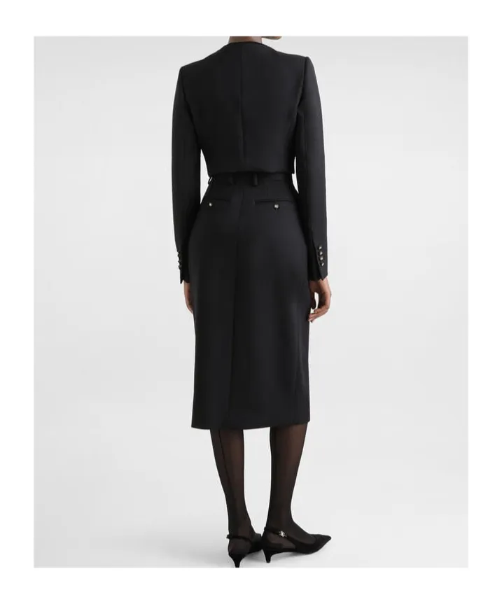 Calf-Length Pencil Skirt