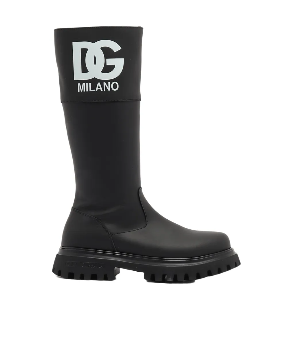 Logo-Print Boots