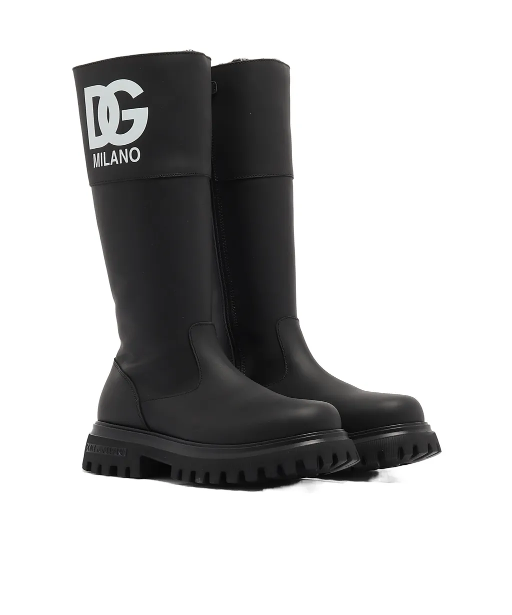 Logo-Print Boots