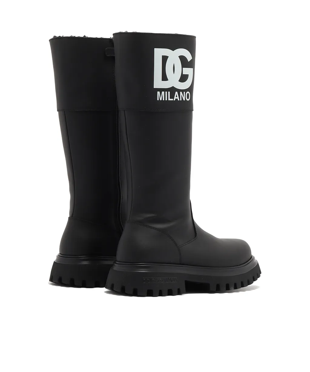 Logo-Print Boots