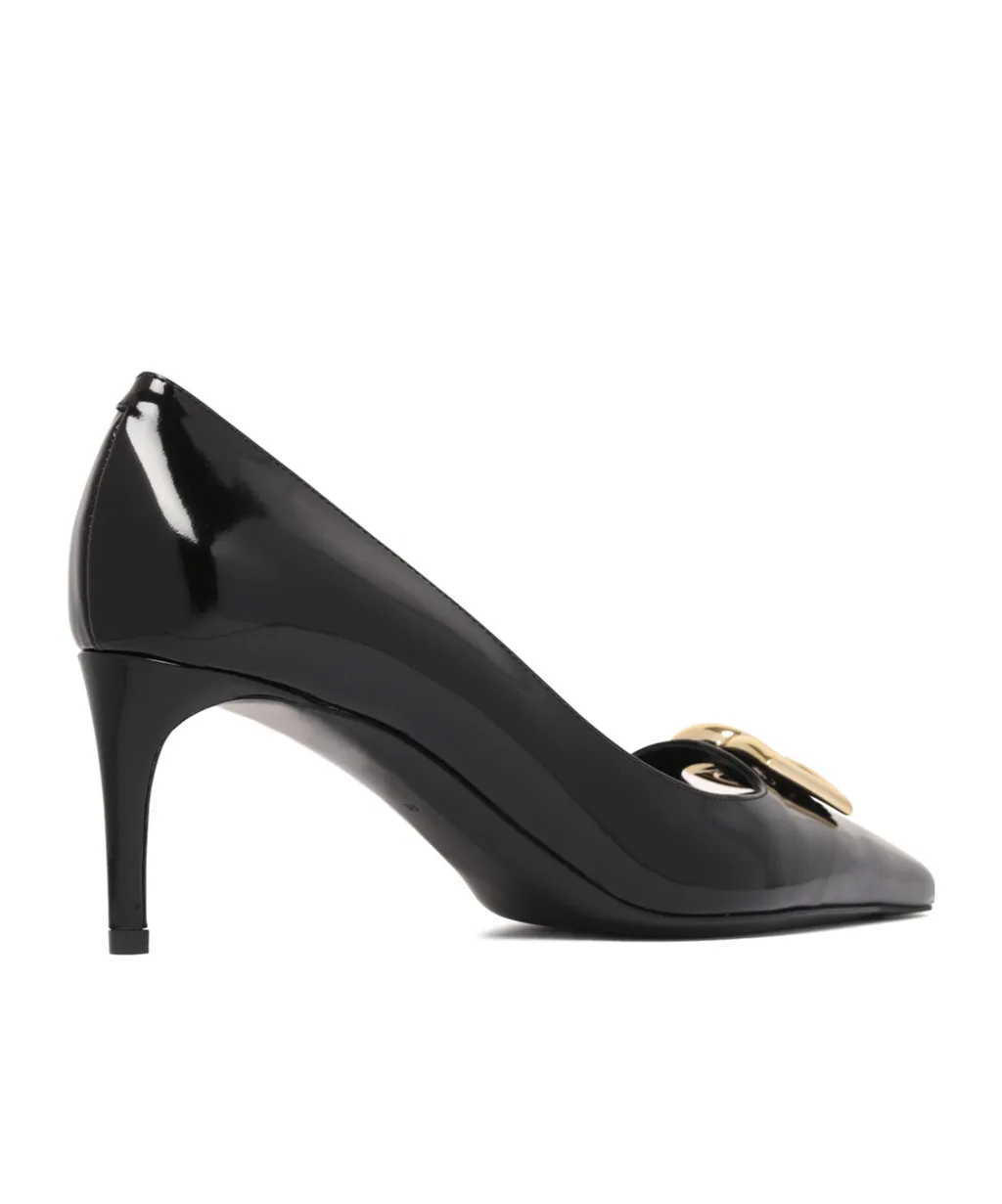 Logo Plaque Pointed Toe Pumps