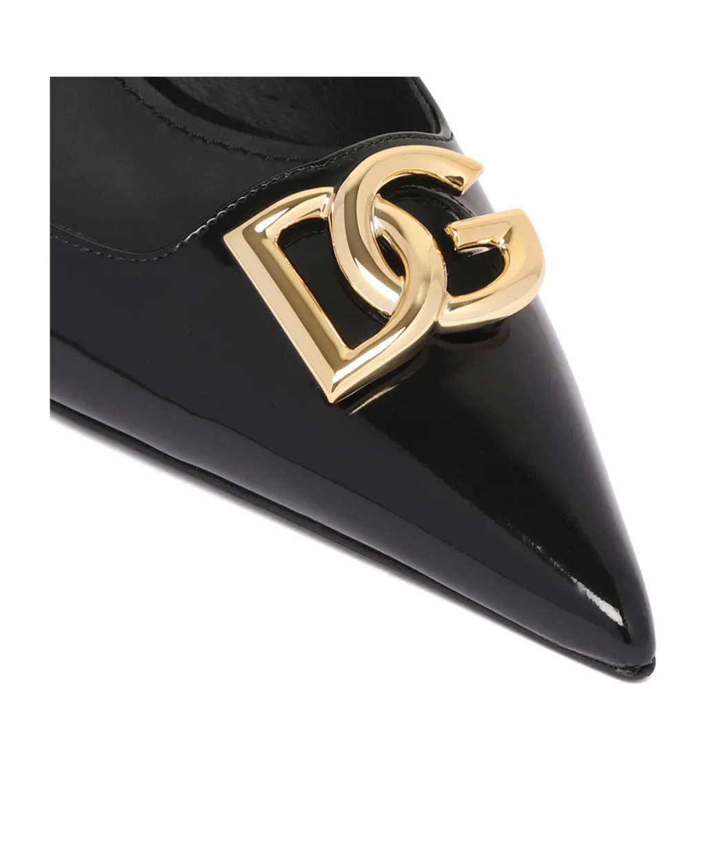 Logo Plaque Pointed Toe Pumps