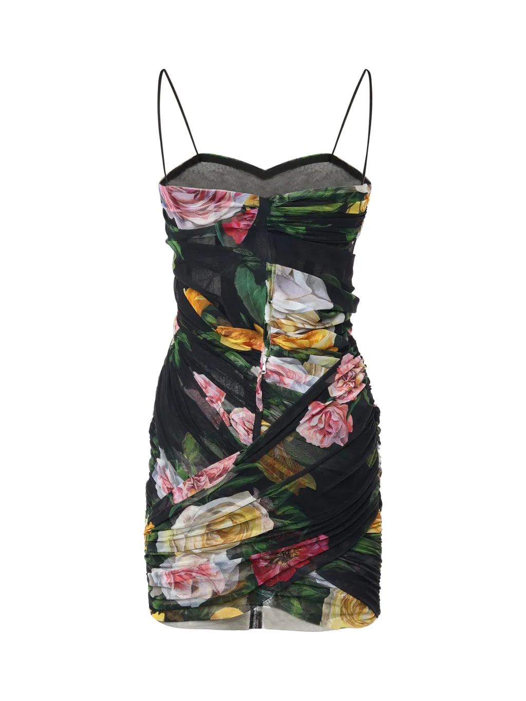 Floral Printed Spaghetti Strap Mini Dress