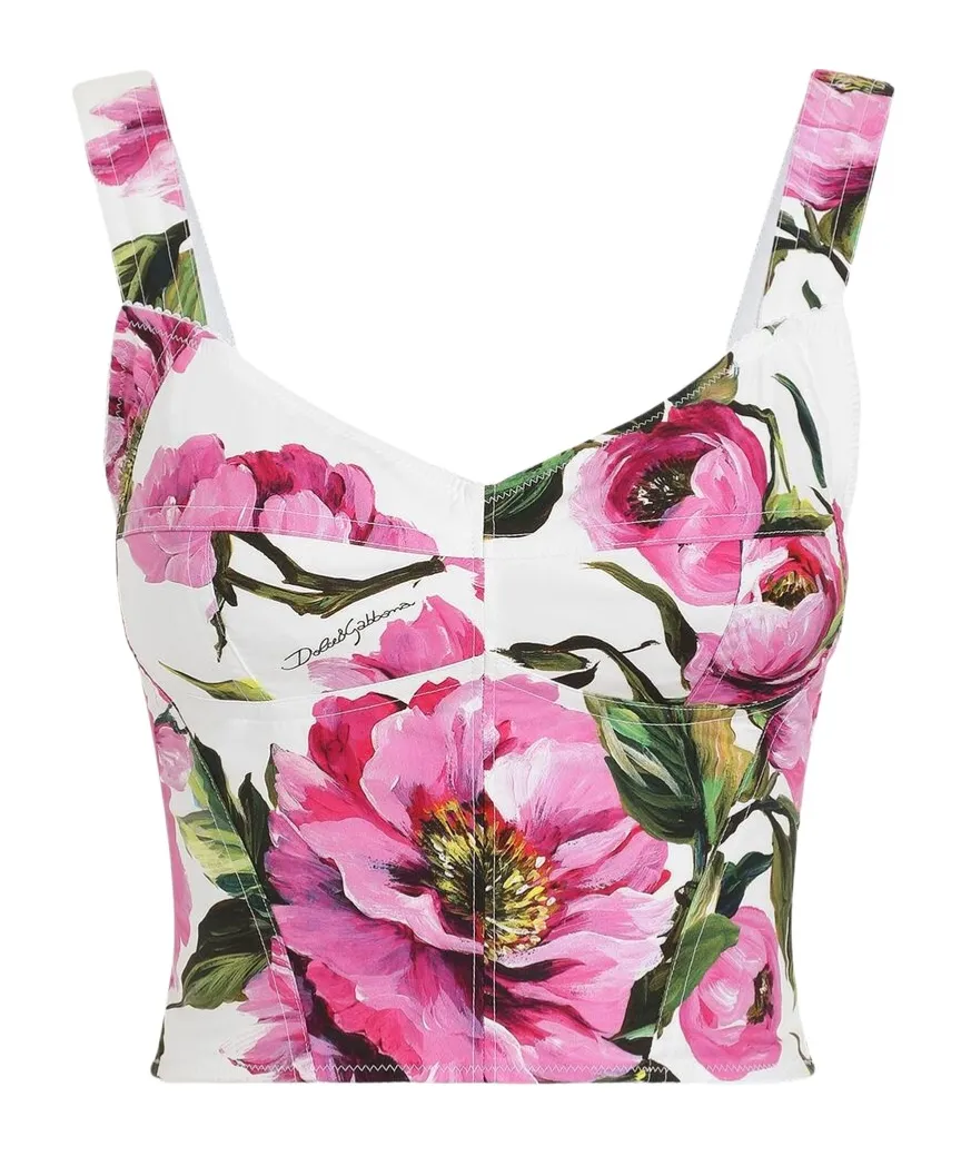 Floral Printed Bustier Top