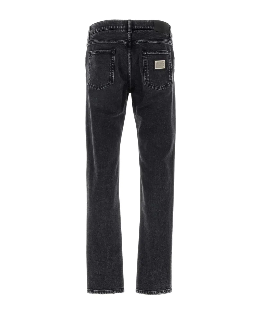 Straight Leg Distressed Jeans