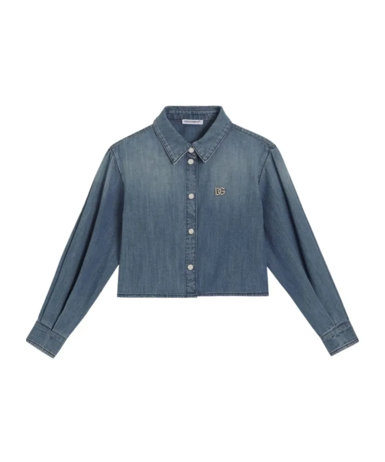 Dg Logo Denim Shirt