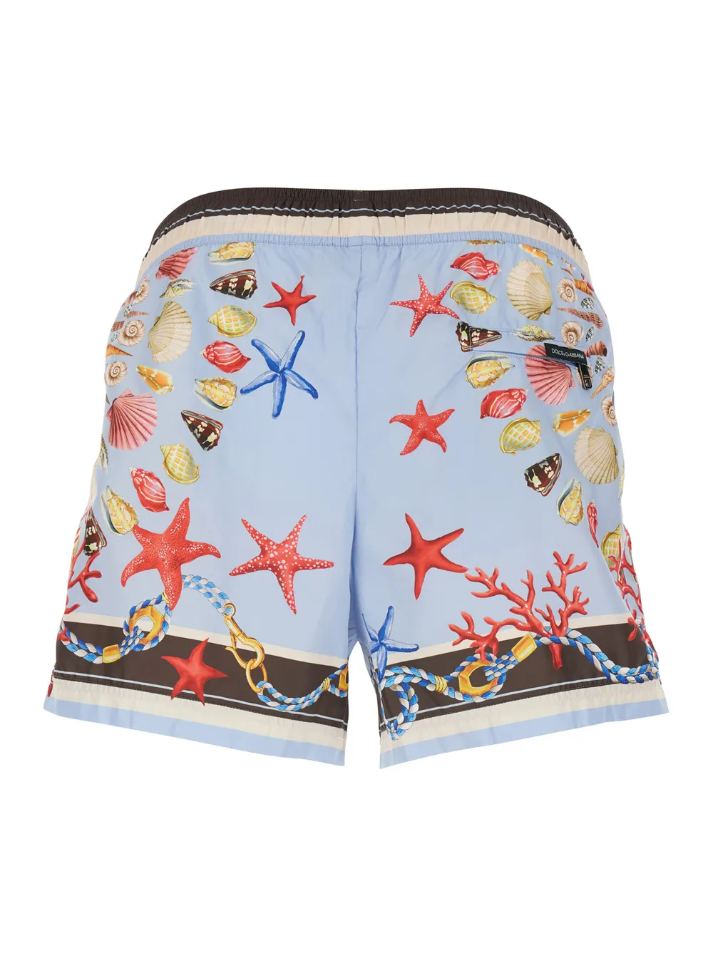 Shell-Print Short Swim Shorts